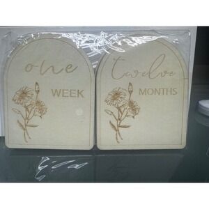 Baby Milestone‎ Wooden Arch Blocks Set Monthly Age Photo Prop Newborn